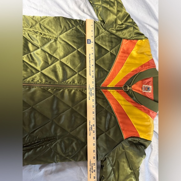 Classic Rock Couture Rising Sun Bomber Jacket Olive Green retro boho xl used - Picture 5 of 13